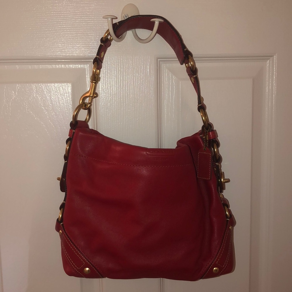 Coach Bag Red Leather